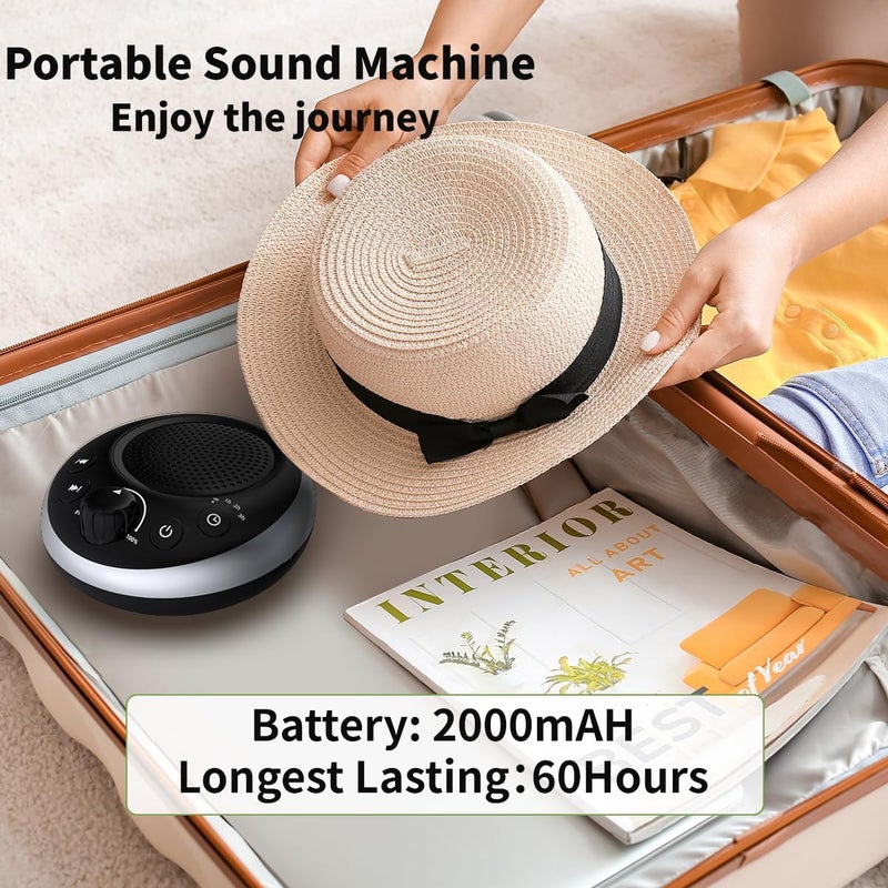 iDealSleep Rechargeable Portable Brown Noise Machine 2000mAH Large Battery Sound White Noise Machine 30 Soothing Sounds for Baby Kids Adults Sleep Machine Auto-Off Timer for Travel Camping and Home - Image 4